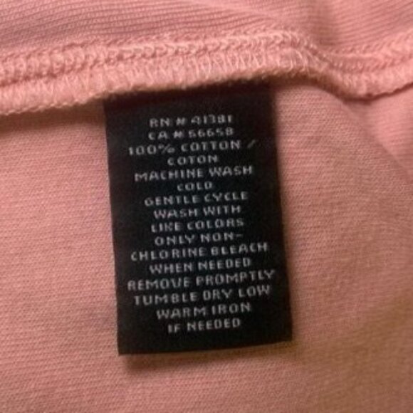 Lauren Ralph Lauren Womens Cotton T-Shirt  Blue Trim Shoulder Zipper Size L - Picture 6 of 6